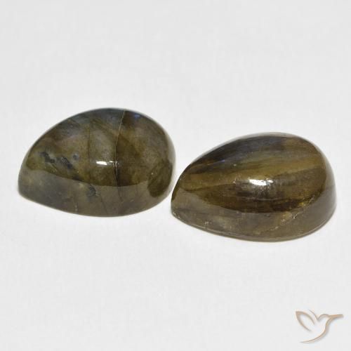 Pedras preciosas de Labradorita Multicolorido natural de 19.24 ct, Formato de pêra, Translúcido
