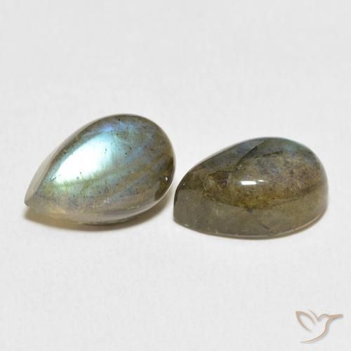 Pedras preciosas de Labradorita Multicolorido natural de 7.97 ct, Formato de pêra, Translúcido