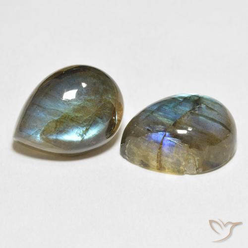Pedras preciosas de Labradorita Multicolorido natural de 21.28 ct, Formato de pêra, Translúcido