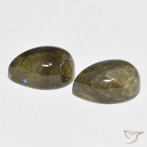 Pedras preciosas de Labradorita Multicolorido natural de 8.16 ct, Formato de pêra, Translúcido