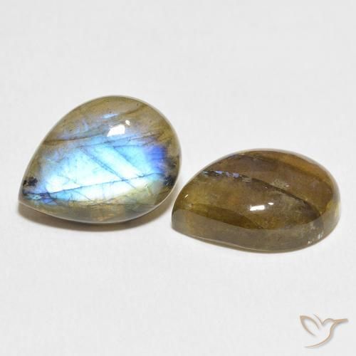 Pedras preciosas de Labradorita Multicolorido natural de 16.50 ct, Formato de pêra, Translúcido