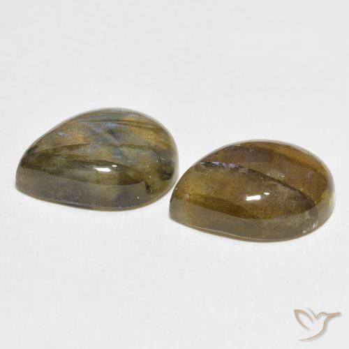 Pedras preciosas de Labradorita Multicolorido natural de 16.50 ct, Formato de pêra, Translúcido