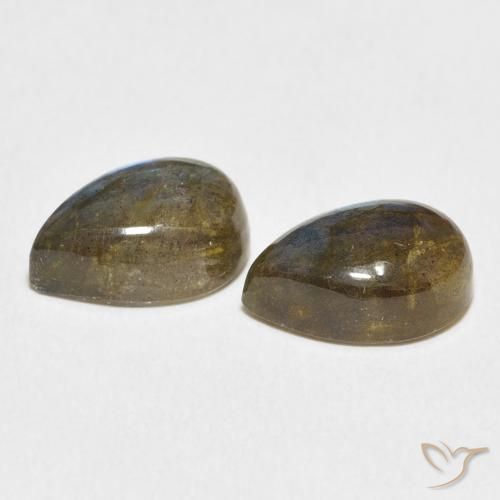 Pedras preciosas de Labradorita Multicolorido natural de 7.71 ct, Formato de pêra, Translúcido