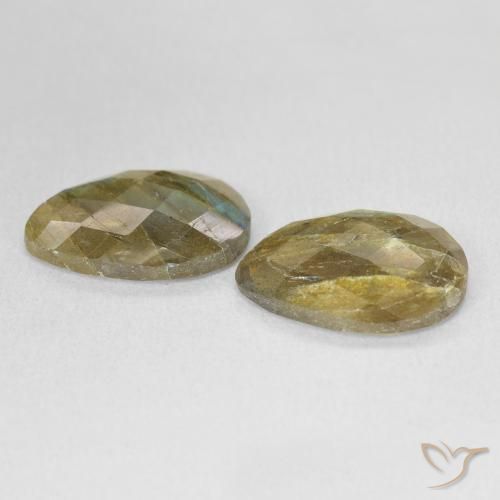 Pedras preciosas de Labradorita Multicolorido natural de 11.14 ct, Formato de pêra, Translúcido