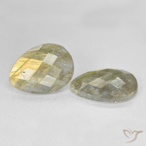 Pedras preciosas de Labradorita Multicolorido natural de 14.48 ct, Formato de pêra, Translúcido