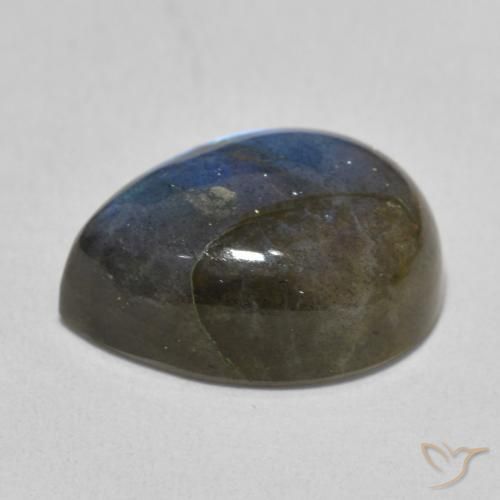 Labradorita Multicolorido Natural 10.20ct, Formato de pêra, Translúcido