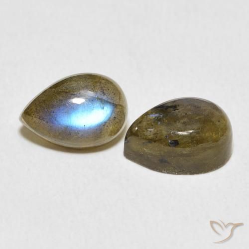 Pedras preciosas de Labradorita Multicolorido natural de 5.36 ct, Formato de pêra, Translúcido