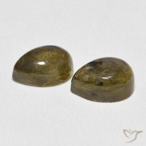 Pedras preciosas de Labradorita Multicolorido natural de 5.36 ct, Formato de pêra, Translúcido