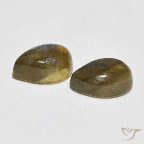 Pedras preciosas de Labradorita Multicolorido natural de 4.79 ct, Formato de pêra, Translúcido