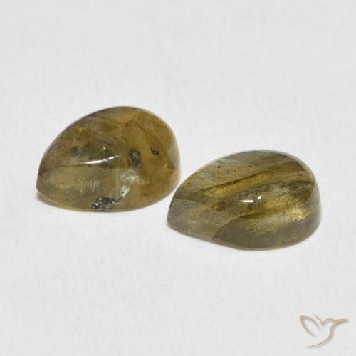 Pedras preciosas de Labradorita Multicolorido natural de 4.73 ct, Formato de pêra, Translúcido