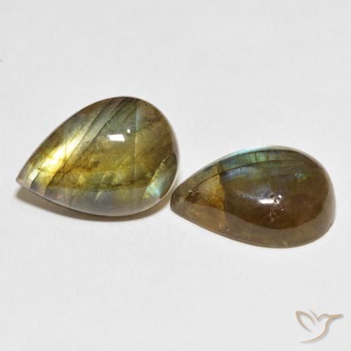 Pedras preciosas de Labradorita Multicolorido natural de 22.48 ct, Formato de pêra, Translúcido