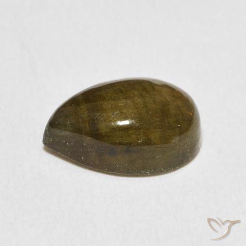Labradorita Multicolorido Natural 3.87ct, Formato de pêra, Translúcido