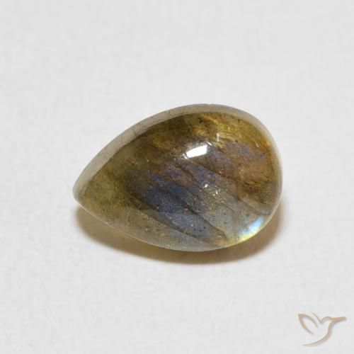 Labradorita Multicolorido Natural 1.80ct, Formato de pêra, Translúcido