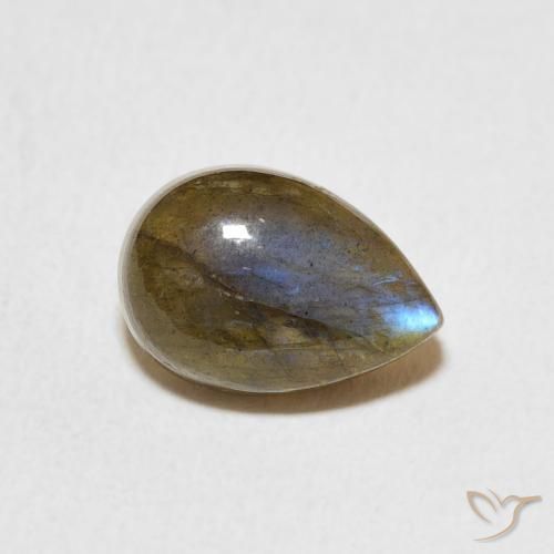 Labradorita Multicolorido Natural 2.73ct, Formato de pêra, Translúcido