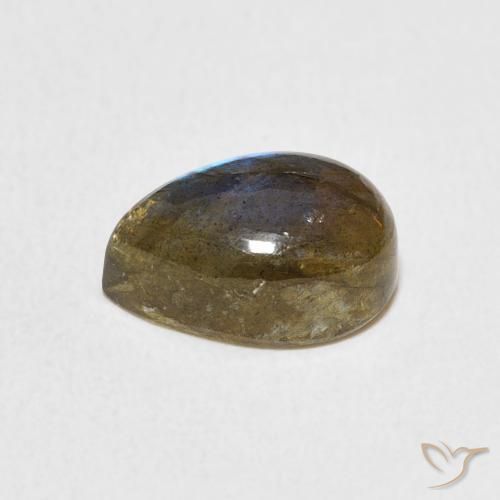 Labradorita Multicolorido Natural 2.73ct, Formato de pêra, Translúcido