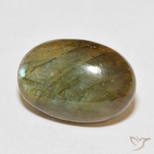 Labradorita Multicolorido Natural 12.53ct, oval, Translúcido
