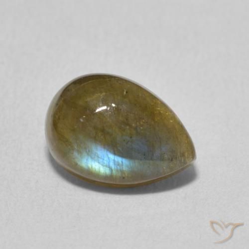 Labradorita Multicolorido Natural 2.30ct, Formato de pêra, Translúcido