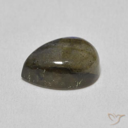 Labradorita Multicolorido Natural 2.57ct, Formato de pêra, Translúcido