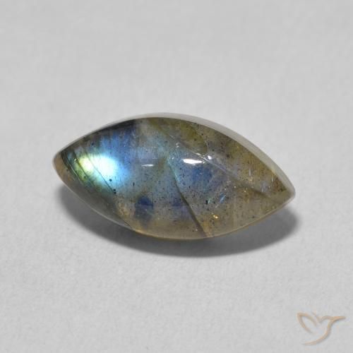 Labradorita Multicolorido Natural 3.87ct, Marquesa, Translúcido