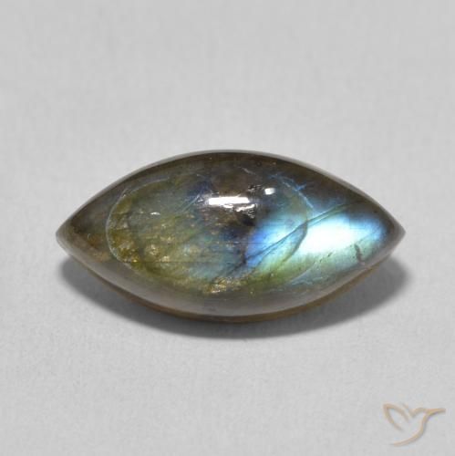 5.88ct Natural Multicolorido Labradorita, Marquesa, Translúcido