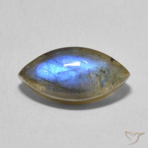 5.38ct Natural Multicolorido Labradorita, Marquesa, Translúcido