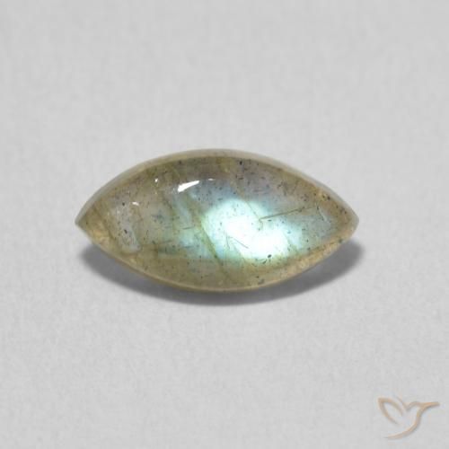 1.18ct Natural Multicolorido Labradorita, Marquesa, Translúcido