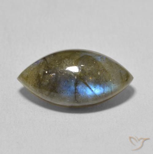 5.02ct Natural Multicolorido Labradorita, Marquesa, Translúcido
