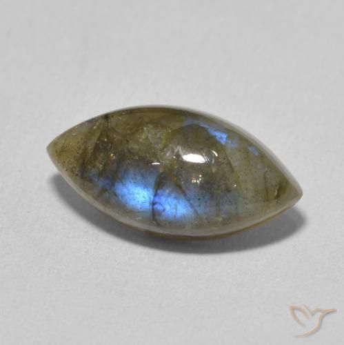 Labradorita Multicolorido Natural 5.02ct, Marquesa, Translúcido