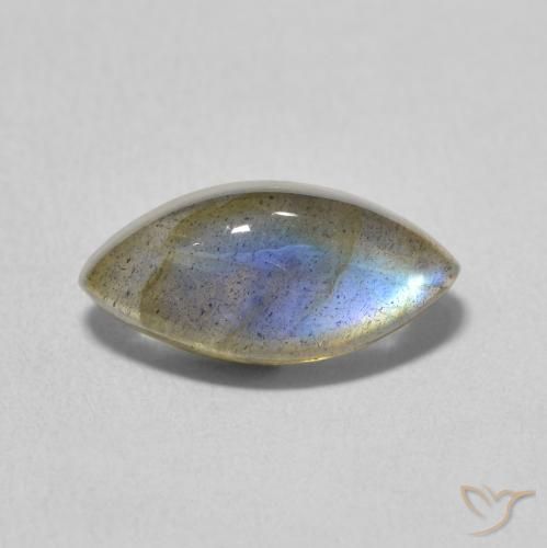 3.27ct Natural Multicolorido Labradorita, Marquesa, Translúcido