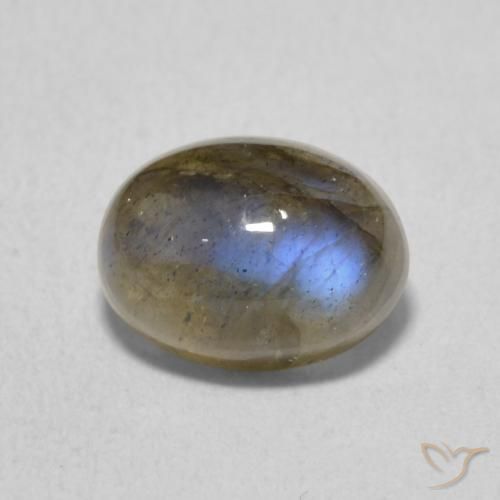 1.72ct Natural Multicolorido Labradorita, oval, Translúcido