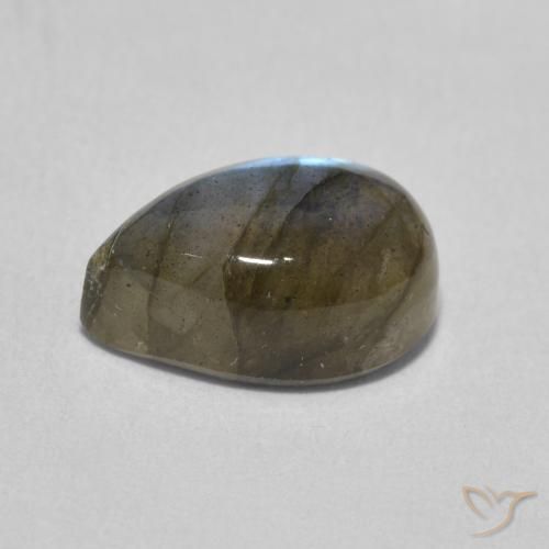 Labradorita Multicolorido Natural 4.00ct, Formato de pêra, Translúcido