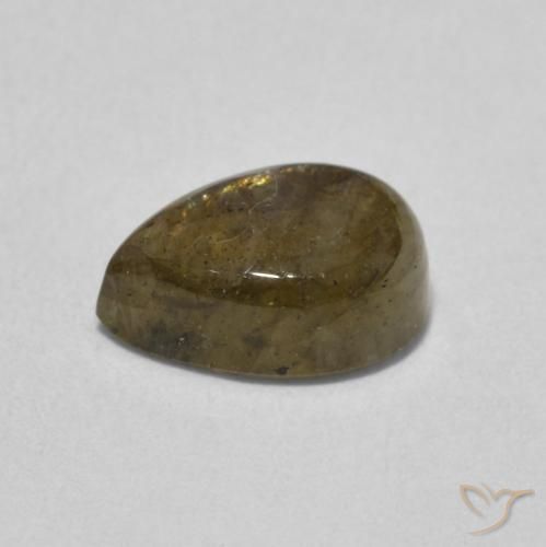 Labradorita Multicolorido Natural 1.66ct, Formato de pêra, Translúcido