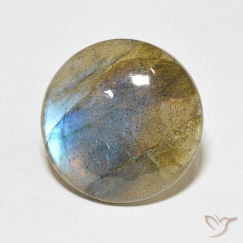 Labradorita Multicolorido Natural 15.68ct, Redondo, Translúcido