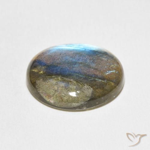 Labradorita Multicolorido Natural 15.68ct, Redondo, Translúcido