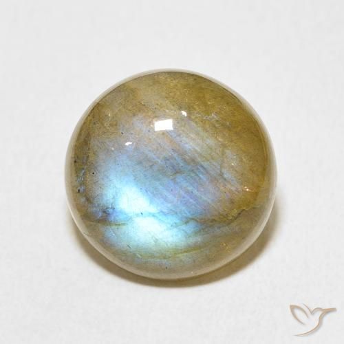 9.57ct Natural Multicolorido Labradorita, Redondo, Translúcido