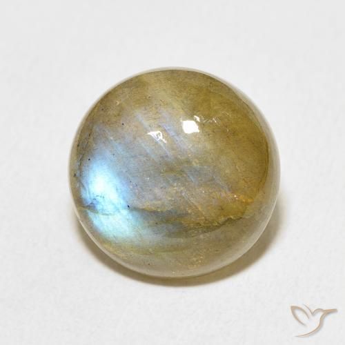 Labradorita Multicolorido Natural 9.57ct, Redondo, Translúcido