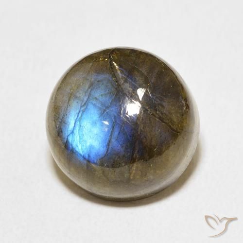 Labradorita Multicolorido Natural 13.51ct, Redondo, Translúcido