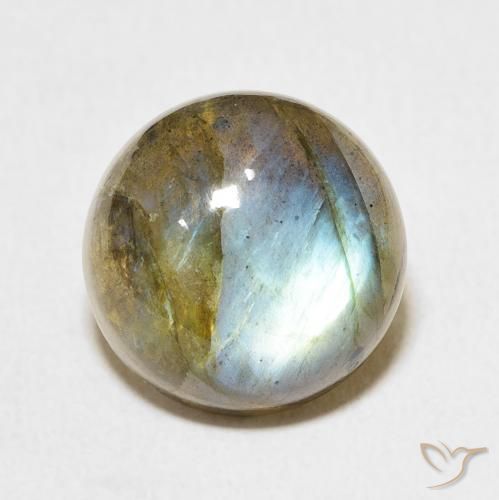11.82ct Natural Multicolorido Labradorita, Redondo, Translúcido