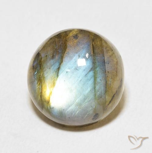 Labradorita Multicolorido Natural 11.82ct, Redondo, Translúcido