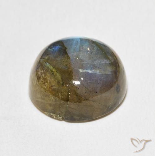 Labradorita Multicolorido Natural 11.82ct, Redondo, Translúcido