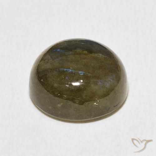 Labradorita Multicolorido Natural 9.29ct, Redondo, Translúcido