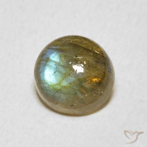 Labradorita Multicolorido Natural 1.77ct, Redondo, Translúcido