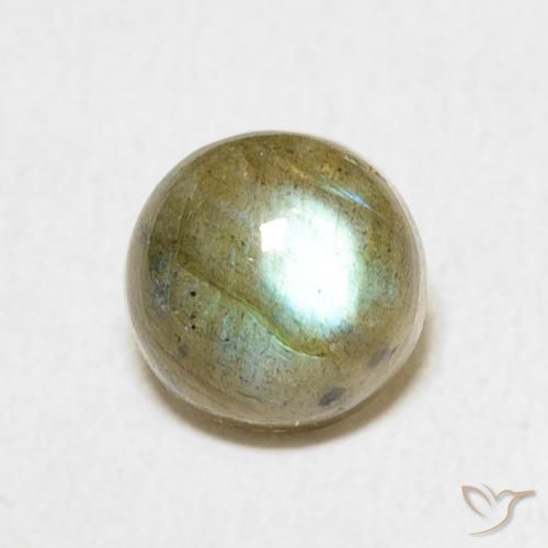 1.86ct Natural Multicolorido Labradorita, Redondo, Translúcido