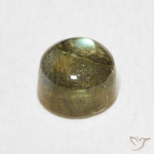 Labradorita Multicolorido Natural 1.34ct, Redondo, Translúcido
