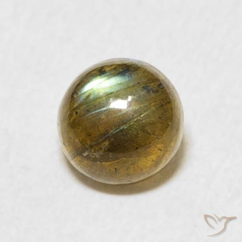 Labradorita Multicolorido Natural 1.10ct, Redondo, Translúcido