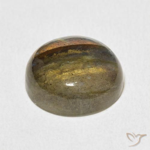 Labradorita Multicolorido Natural 8.34ct, Redondo, Translúcido