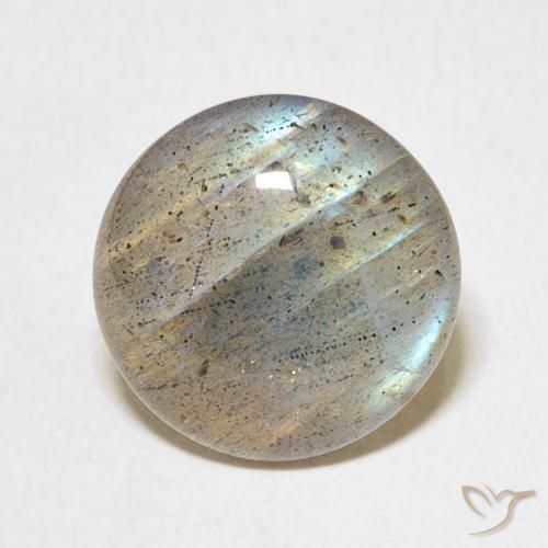 6.92ct Natural Multicolorido Labradorita, Redondo, Translúcido