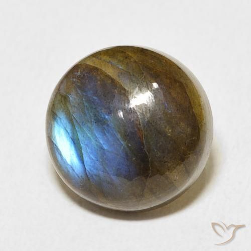 Labradorita Multicolorido Natural 8.51ct, Redondo, Translúcido
