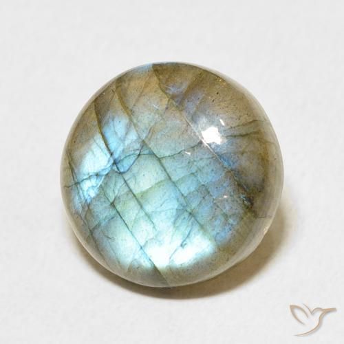 7.25ct Natural Multicolorido Labradorita, Redondo, Translúcido