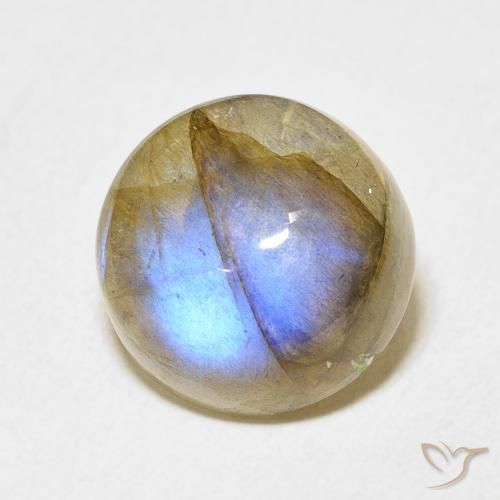 Labradorita Multicolorido Natural 7.65ct, Redondo, Translúcido